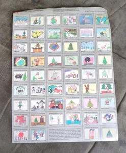 De colección ~ Pegatinas de sello de Navidad de la Asociación Americana del Pulmón ~ 1 hoja ~ 1994 - Imagen 1 de 4