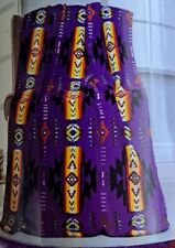 New Purple 50x60 Southwest Aztec Fleece Throw Gift Blanket Reversible Native NIP