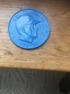 1960 Armour Coins (Grey Blue) Del CRANDALL (Braves) - Picture 1 of 2
