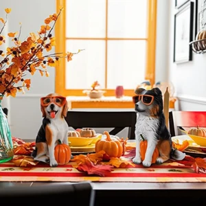 Perro de Acción de Gracias con Calabaza Estatuilla Decoración de Otoño Decoración del Hogar Regalo de Vacaciones - Imagen 1 de 7