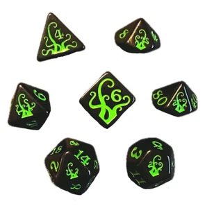 🐍Tentáculos verdes | Juego de dados Dnd | Dungeons & Dragons | Call of Cthulhu - Imagen 1 de 1