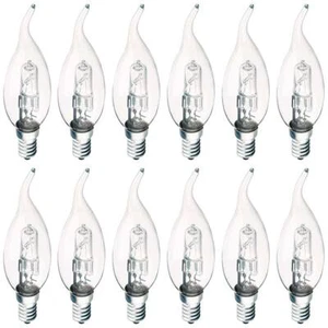 12 x Trio Halogen Windstoßkerzen 28W fast 40Watt E14 klar 370lm warmweiß dimmbar - Bild 1 von 3
