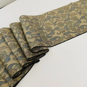 Far East #C 7.5x54 Vintage Tsumugi Silk Japanese Kimono Fabric TH11 - Picture 1 of 5