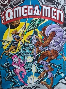 DC COMICS THE OMEGA MEN #21 CUBIERTA 3M PRODUCCIÓN ARTE FIRMADO ANTHONY TOLLIN 1984 - Imagen 1 de 13