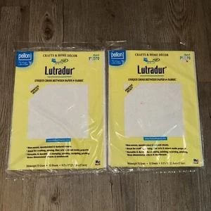 Pellon Lutradur Midweight 70 Gram White Sheets Sew-In Fabric 2 pkgs 10 Sheets ea - Picture 1 of 5