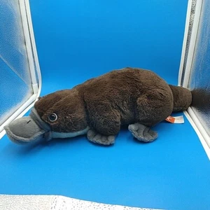 Wild Republic Plush Duck Billed Platypus Stuffed Animal Brown Fur Gray Bill 17" - Picture 1 of 21