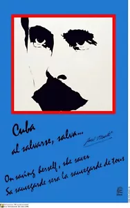 Poster politico.SET di 5. Propaganda di solidarietà cubana. Rivoluzione Fidel Castro - Foto 1 di 5