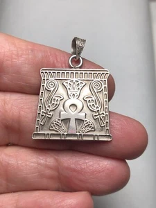 Heavy Sterling SILVER Tempel Louuts Ankh Key to life & longevity Double Serpent - Picture 1 of 9