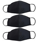 EnerPlex 3 Pack PREMIUM Comfort 3-Ply Reusable Face Masks Youth/Adult XL- Black