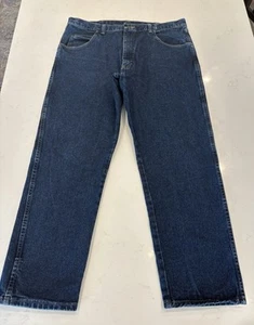 Wrangler Rugged Wear Blue Denim Jeans Men’s Size 40x30 Dark Wash - Picture 1 of 14