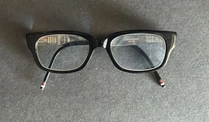 Vitg THOM BROWNE TB-007A-51 BLACK & GOLD AUTHENTIC EYEGLASSES FRAME JAPAN - Picture 1 of 8