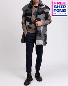 RRP €2450 DOLCE & GABBANA Quilted Patchwork Vest IT50 US40 L Alpaca & Wool Blend - Picture 1 of 11