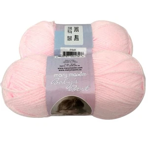 Mary Maxim Baby’s Best Lot 2 Pink 4402 Yarn Appx 171 Yds Ea 1.75 Oz ea - Picture 1 of 4
