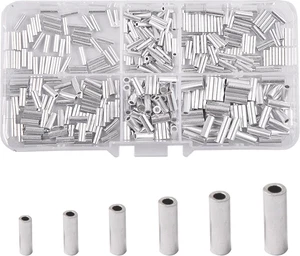 Aluminium Quetschhülsen für Angelschnur Mono Line Rigging, 400 Stück - Bild 1 von 6