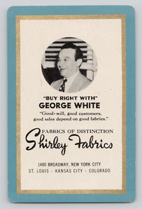 Tauschkarte Shirley Stoffe Werbung Six of Clubs George White - Bild 1 von 2