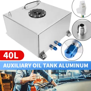 40L Fuel Cell Surge Tank w/ Sensor 40 Litres + Foam AN10 Fitting Aluminium 10GAL - Picture 1 of 9