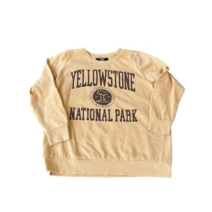 Suéter Amarillo Cuello Redondo Sociedad de Parques Nacionales Yellowstone Wyoming Talla XL (2) - Imagen 1 de 6
