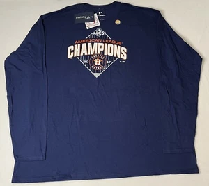 MLB ALCS 2017 Champions Houston Astros Longsleeve T Shirt 4XL - Picture 1 of 2