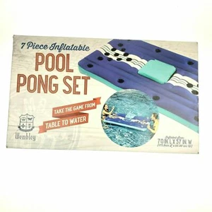 Wanderlust Inflable 7 Piezas Piscina Cerveza Pong Set Balsa Flotador 70 pulgadas x 37 pulgadas - Imagen 1 de 7