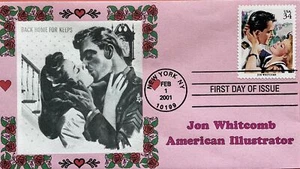 Romp Cachets 3502 ilustrador estadounidense Jon Whitcomb de vuelta a casa para guardar - Imagen 1 de 1