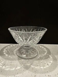 Clear Vintage Pressed Glass Pedestal Candy Dish 3.5" Tall - Picture 1 of 3