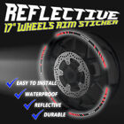 For Suzuki GSX1300R Hayabusa 99-20 19 Reflective Wheel Sticker 17" Stripe02 RED