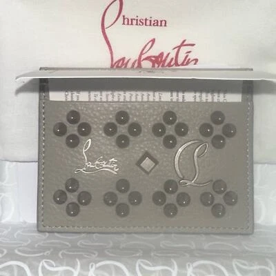 Cartera para tarjetas Christian Louboutin Kios gris ganso Loubinthesky nueva con etiquetas Foto 1 de 4