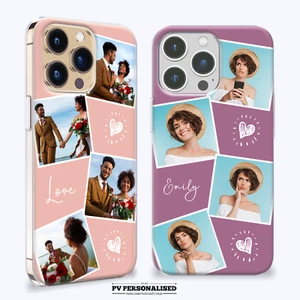 Personalisierte Handy Hülle Fotocollage Silikon Cover für iPhone 15 14 13 12 11 - Bild 1 von 23
