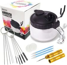 Airbrush Cleaning Kit - Airbrush Clean Pot Glass Cleaning Jar with Holder,...