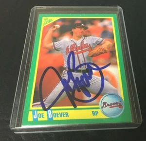 JOE BOEVER AUTOGRAMM 1990 SCORE AUTOGRAPH HANDSIGNIERTE KARTE ATLANTA BRAVES - Bild 1 von 1