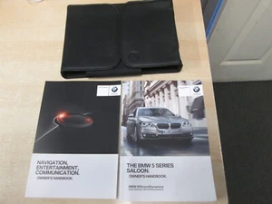 GENUINE BMW 5 SERIES SALOON F10 2013-2017 HANDBOOK OWNERS WALLET NAVI PACK - Picture 1 of 1