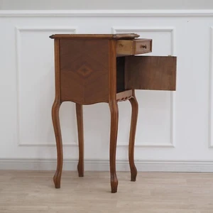 Antiker Nachtschrank mit Marmor Vintage Nachttisch Konsole Louis XV französisch - Bild 1 von 9