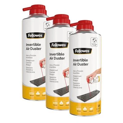 Fellowes Air Duster Spray Can 200ml for Keyboard Printer Photocopier Pack of 3 - Image 1 of 4