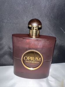 Opium by Yves Saint Laurent 3.0 oz Eau de Toilette Spray Women Open Bottle Read
