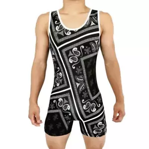 Tri-Titans Humble Paisley Wrestling Singlet - adult men & youth boys sizes - Picture 1 of 3