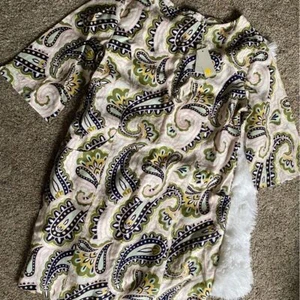 Boden Laurie Dress Linen Paisley Multi Color Midi NEW Size 14L - Picture 1 of 11