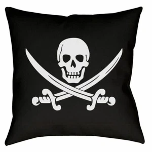 CALICO JACK Throw Pillow or Pillowcase, Classic Rackham Pirate Skull Jolly Roger - Picture 1 of 2