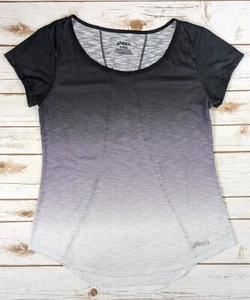 Asics Women's Med PR Performance Run Short Sleeve Ombre Top white purple black - Picture 1 of 9
