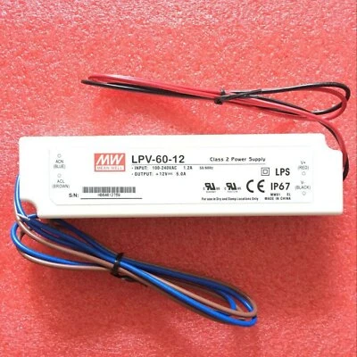 Brand New MEAN WELL LPV-60-12 12V 5A Power Supply Quality assurance#LJ - Image 1 of 4