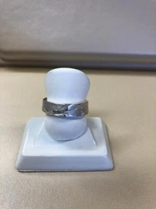 Sterling Silver Textured / Polished Wide Band Ring Size 6.5 NEW - Picture 1 of 3