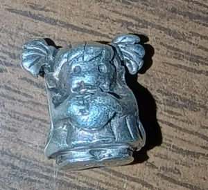 Chamilia Bead Charm - Sterling Silver Little Girl GE-24 Heart - Picture 1 of 3