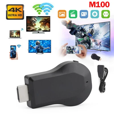 True 4K M100 TV Stick HDM WiFi Wireless Dongle Receiver TV Streamer E4 - Image 1 of 4