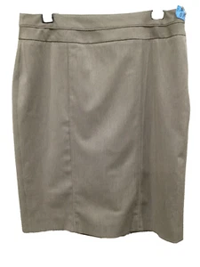 White House Black Market Womens 10 Straight Career Skirt Lined kick pleat Beige - Picture 1 of 7