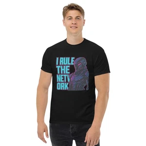 I Rule the Network Cyberpunk Graphic Tee Voiceritzy Men’s Cotton Streetwear - Picture 1 of 13
