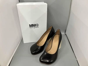 Maison Margiela MM6 Mule Pumps Heel Ballet Shoes Sandal EU:37 Black Leather - Bild 1 von 8