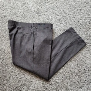 Pantalones de vestir Ted Baker London Jarrett para hombre 38x29 marrón micro cuadros lana nuevos sin etiquetas - Imagen 1 de 7