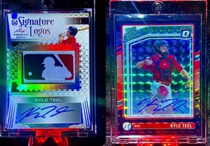 🔥⚾️ KYLE TEEL 1/1 Rookie AUTO LOGOMAN 2024 1st Bowman Prizm BLACK FINITE 1/1 🤯 - Picture 1 of 15