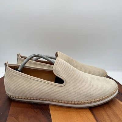 Mocasines planos Peter Millar Crown artesanales costeros sin cordones para hombre 12 beige gamuza Foto 1 de 4