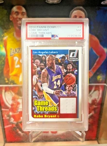 2014-15 Panini Donruss Kobe Bryant #1 Game Threads GW Patch PSA 7 NM POP 1 - Picture 1 of 20