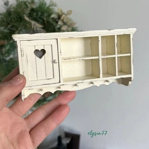 Miniaturas para casa de muñecas a escala 1:12 dormitorio muebles pequeños estante de almacenamiento sin terminar - Imagen 1 de 13